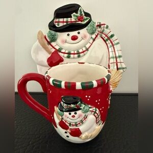 Gift Gallery Fitz And Floyd Snowman Christmas Set
18oz Mug & 9" Plate.